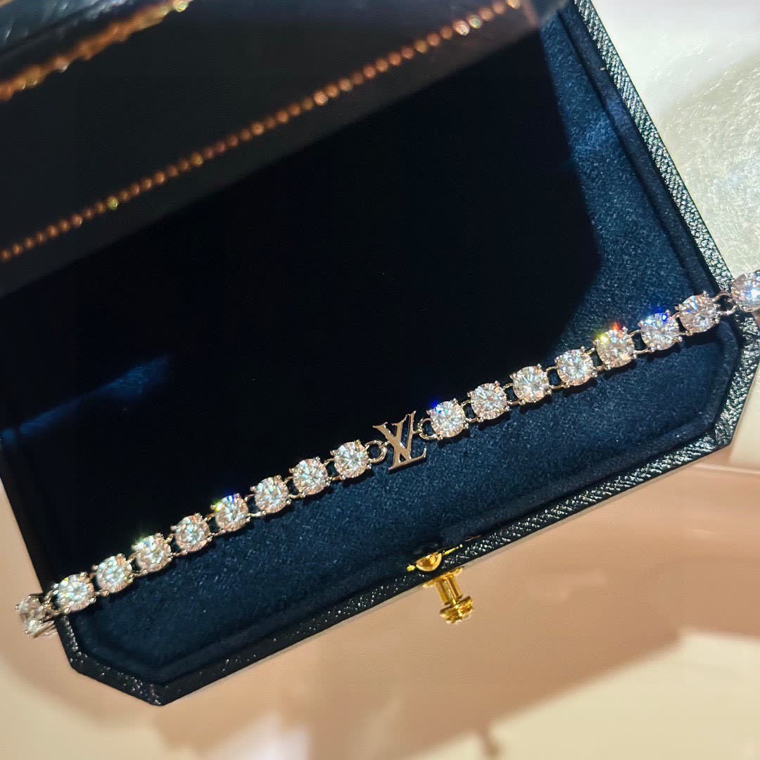 Louis Vuitton Silver Crystal Bracelet